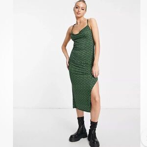 Abercrombie & Fitch Cowl Neck Strappy Midi Slip Dress NEW Size XSP